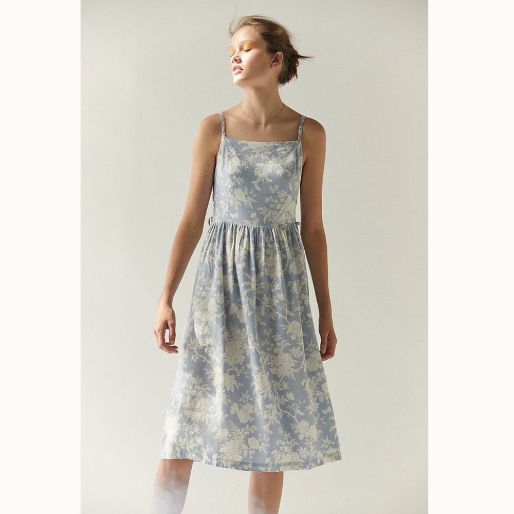 Laura Ashley & UO Lace-Up Midi Dress